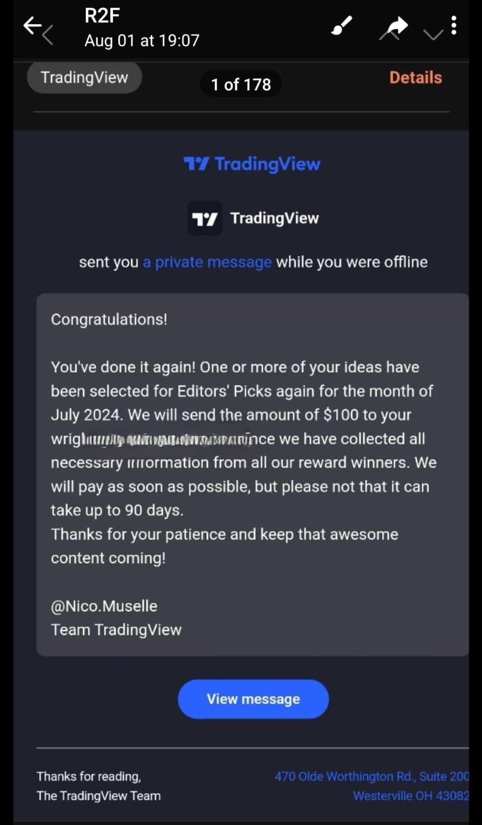 TradingView Editors' Pick Award